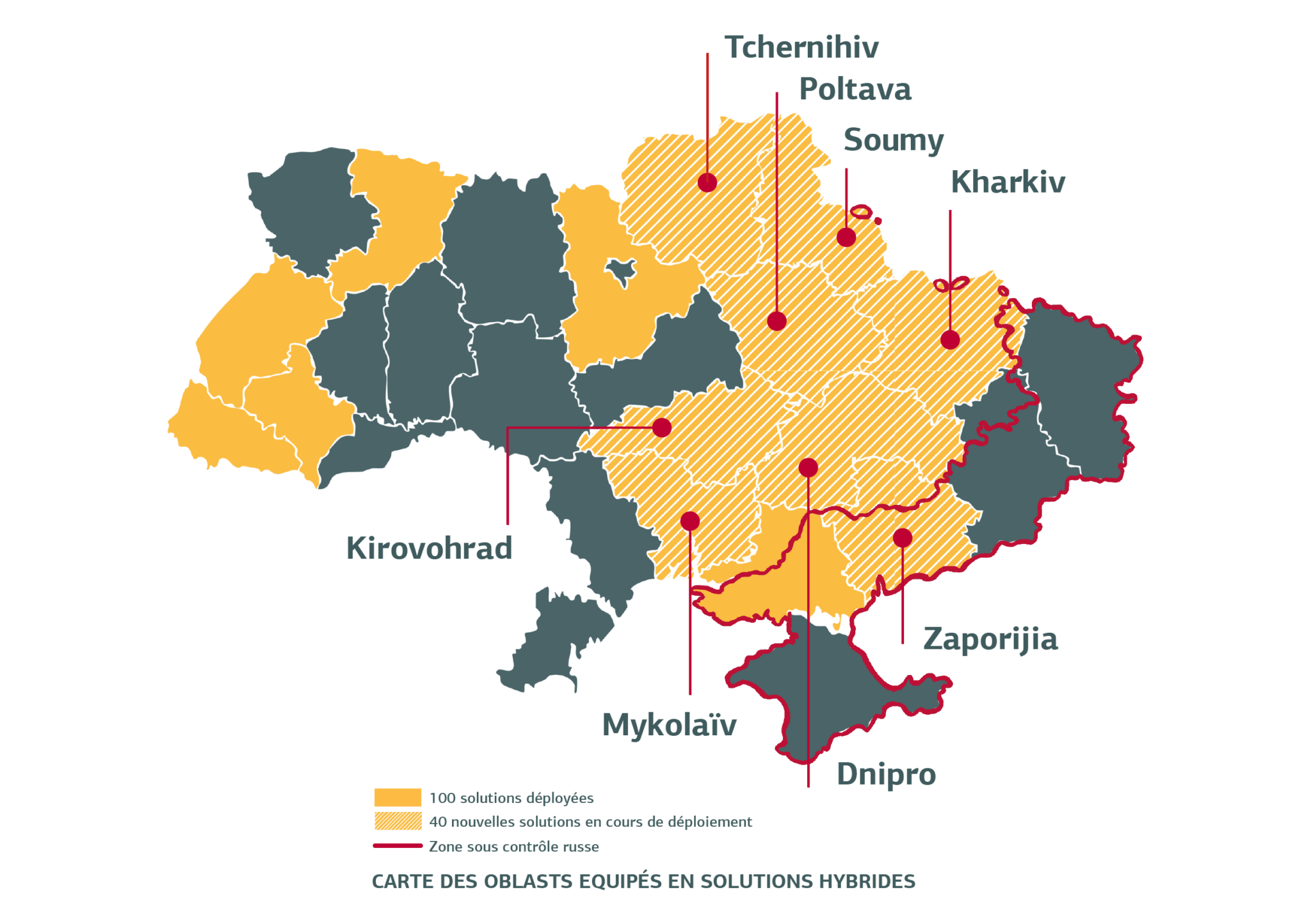 Carte Des Oblasts Equipés En Solutions Hybrides